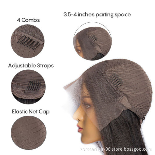 Wholesale price Cheap Pre-plucked Natural Straight Wave Virgin Remy Hair Full Lace Wig